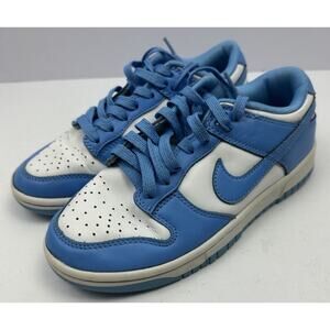 Nike 2021 Dunk Low UNC University Blue Sneakers, SZ 5.5Y / 7W CW1590-103 NO BOX